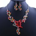 thumbnail image 1 of Necklace Earrings Set Butterfly Fashion Wedding Necklace Rhinestone Earrings, 1 of 10