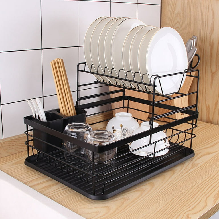 1Pc Practical Kitchen Storage Iron Rack Kitchen Dish Rack Cutlery Display  Stand 