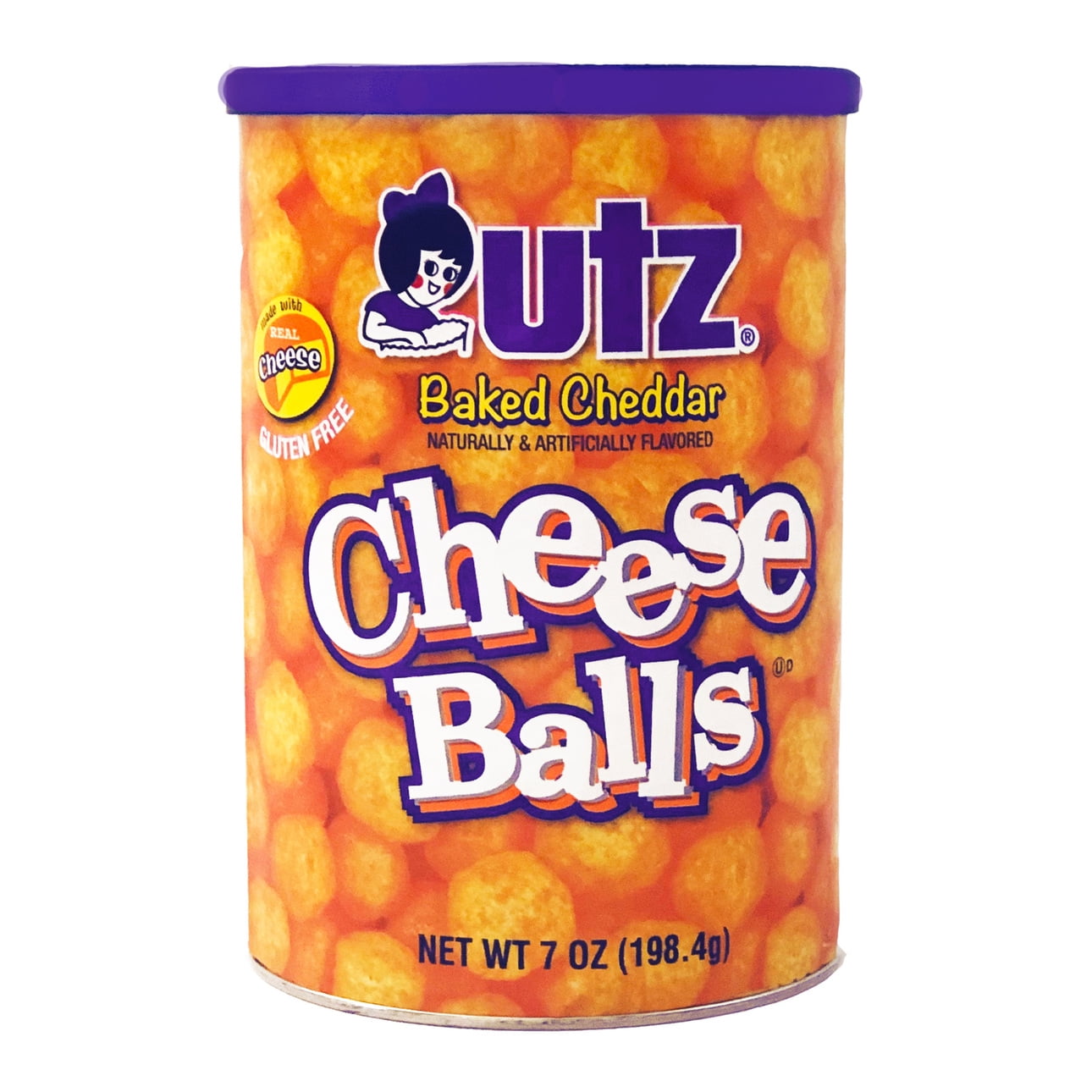 7 oz Utz Cheddar Cheese Balls Cannister