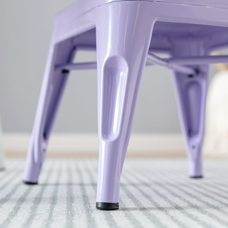 Harper & Hudson Kids Metal Stool - 2 Pack Lavender - Walmart.com