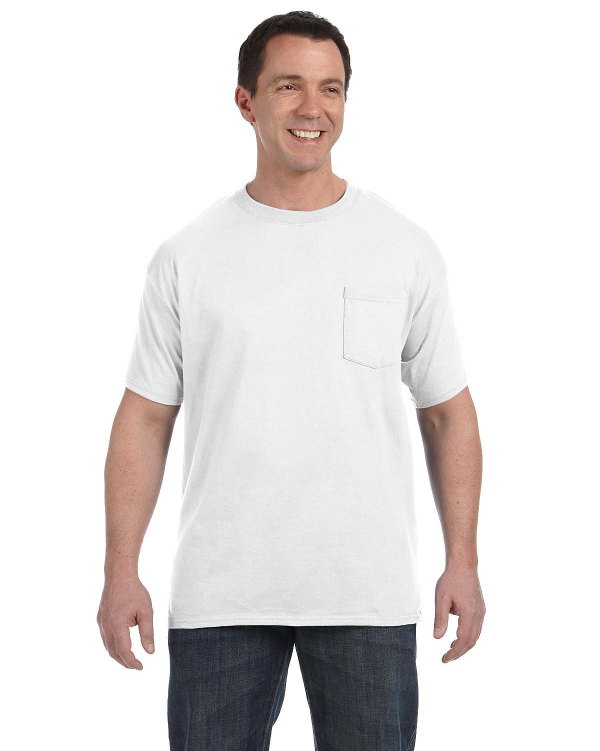 Hanes Tagless Men`s Pocket T-Shirt 