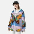 thumbnail image 5 of Gaeub Oil Painting Beautiful Butterfly Men's and Women's UPF 50+ Long-Sleeved Sun Protection Clothing, Fishing Shirt Long Sleeve Zip - Large, 5 of 9