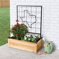 thumbnail image 4 of (2 pack) Expert Gardener Wooden Raised Bed with Metal Texas Trellis, 2.6 cu ft, 4 of 13