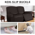 thumbnail image 5 of ZXNYH PU Leather Recliner slipcovers, Waterproof Stretch Sofa Covers, 4 Pieces Stretch Furniture Protector, Anti-Slip Elastic Strap Shield Pets Kids Children Cats Dogs (Recliner, Chocolate), 5 of 6