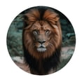 thumbnail image 4 of WYYP A Majestic Lion Round Tablecloth Washable for Home Kitchen Outdoor Decoration 100% Polyester Fiber Great for Home Kitchen/Parties/Holiday Dinner White, 4 of 8