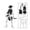Black, variant on Articulated Skeleton Model DIY Assembly Action Figure Kit Posable Drawing Mannequin Collectible White