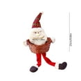 thumbnail image 2 of Santa Claus Candy Basket Large Gift Fruit Basket with Handles Cloth Storage Bin for Christmas Decorations Holiday Party Supplies(D), 2 of 6