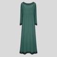 thumbnail image 2 of IROINNID Maxi Dress for Women Slimming Round Neck Long Sleeve Medieval Long Dresses ,Green, 2 of 5