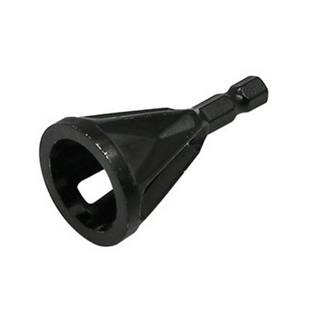 Scienceny Herramienta externa de desbarbado, carpintería metálica de acero inoxidable, taladro eléctrico, eliminación de rebabas, accesorio de biselado Artesanía hexagonal negro Scienceny TO010092-04