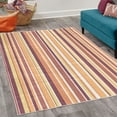 thumbnail image 2 of Pastel Decorative Rug, Vertically Striped Pattern Different Color Straight Lines Classic Old Fashioned, Quality Carpet for Bedroom Dorm and Living Room, 6 Sizes, Dark Salmon, by Ambesonne, 2 of 4