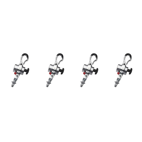 SILVERSERIES PROTEKTOR®-System Wheelchair Restraints | 4 PACK KIT Attachment: Carabiner, Fitting: 40 Degree / L-Track Fitting