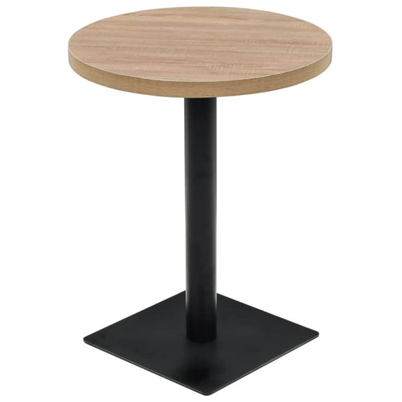 vidaXL Bistro Table Kitchen Bar Table Dining Room Table MDF and Steel Round