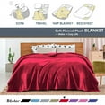 thumbnail image 4 of Home Red Flannel Fleece Throw Blanket Twin Size, Solid Ultra Soft Luxury Double Side Fuzzy & Plush Fall Blanket for Couch and Pet, Fluffy Cozy Throw Blanket -All Season Premium Bed Blanket-(60"x80"), 4 of 11