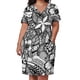 thumbnail image 2 of No siempre es negro o blanco tatuajes polinesios vestido suelto con bolsillo vestido de verano para mujer vestido diario, 2 of 6
