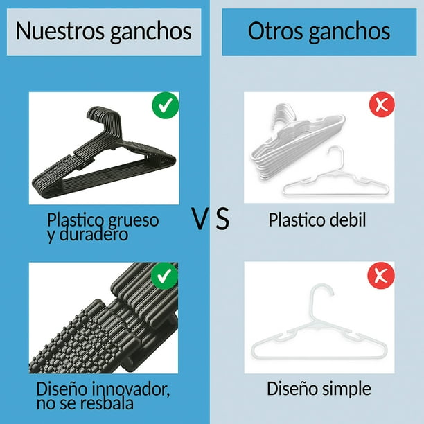 Ganchos para Ropa Art Hoof 100 piezas Resistente Para Todo Tipo de Ropa Walmart en linea