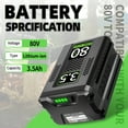 thumbnail image 4 of 1 Pack 3.5Ah 80V Replacement for Greenworks 80V Battery Compatible with Greenworks Battery 80V Fits for Greenworks Battery GBA80400 GBA80250 GBA80200 GBA80500 Power Tools with LED Indicator, 4 of 7