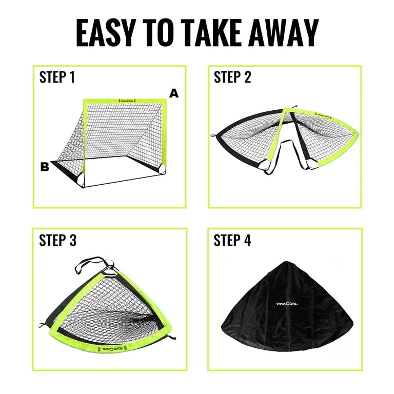 VavaCava 4'x3' Size Portable Soccer Goals Set for Backyard Fun, 2