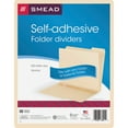 thumbnail image 2 of Smead 68021 Self-Adhesive Prepunched Folder Dividers with 1 Fastener - Letter, Manila (100/Box), 2 of 9