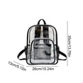 thumbnail image 4 of AYktou Clear Backpack for Stadium Approved, 10×5×14 Inch PVC Waterproof Clear Bag with Adjustable Straps & Mesh Side Pocket, Transparent Backpack Daypack for Concerts, Sports, Games, Festivals, 4 of 7