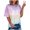 Pink, variant on Mchoice Women's Short Sleeve Tie Dye Shirts Loose Color Block Crewneck T Shirt Tops Blouse Summer Tee Plus Size on Clearance