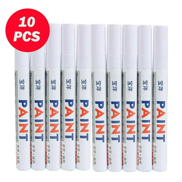 10x White Paint Pen Marker Waterproof Permanent Car Tire Lettering