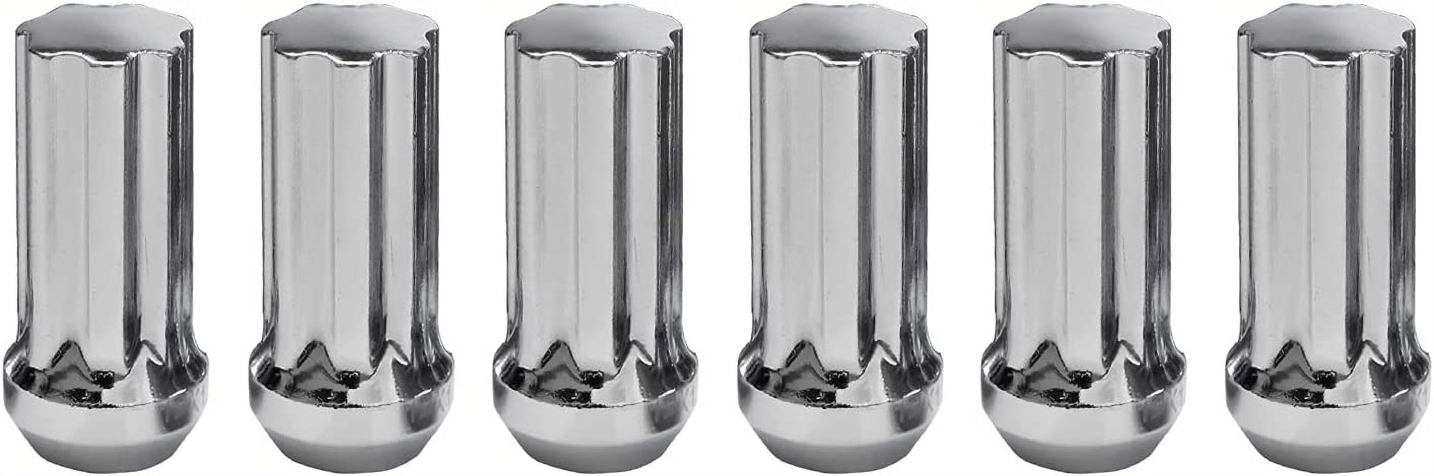 Detroit Axle - 12x1.5 Chrome Lug Nuts w/one Key Replacement for Saab 9-7X Chevy Trailblazer SSR GMC Envoy Buick Rainier Isuzu Ascender - 13pc Set
