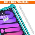 thumbnail image 5 of Dteck Case for iPad mini (A17 Pro) 8.3 inch 2024 / iPad mini 6th Generation,Military Grade Shockproof TPU Protective Cover for Kids with Stand -Grip Handle - Shoulder Strap - Pencil Holder,Blue, 5 of 11