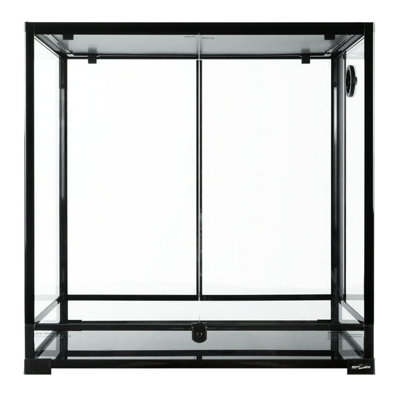 GUZZLO 58 Gallon Reptile Tank, Front Opening Reptile Terrarium, 30" x 18"x 30", Black