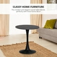 thumbnail image 4 of HOMCOM Modern Round Dining Table Leisure Coffee Bistro Table with Metal Base for Kitchen & Dining Room, Faux Black Marble, 4 of 10