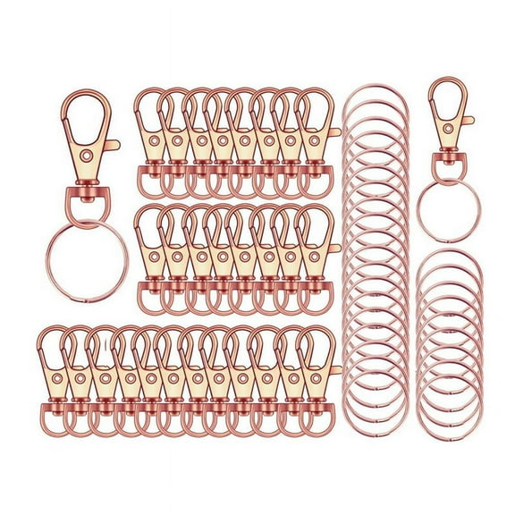 HOT 120pcs Keyring Hook Clip DIY Keychain Split Rings Keyfob Key Chain Pendant Ring Stainless Steel