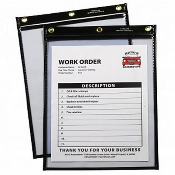 C-Line Products 50912 Heavy-Duty Super Heavyweight Plus Shop Ticket Holders, Black