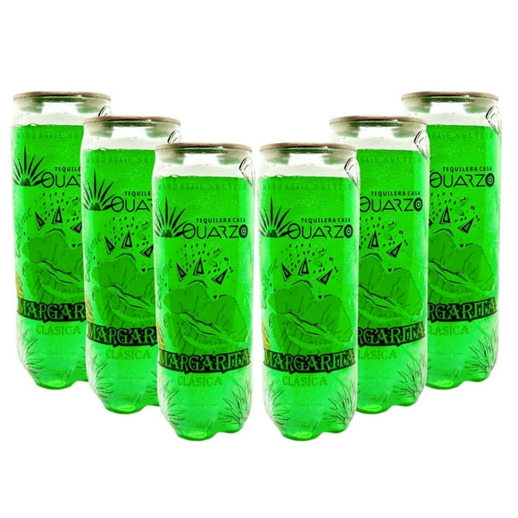 Six Pack Bebida Quarzo Seltzer Margarita Clásica Lata 355 Ml Quarzo Bebida Alcohólica Preparada