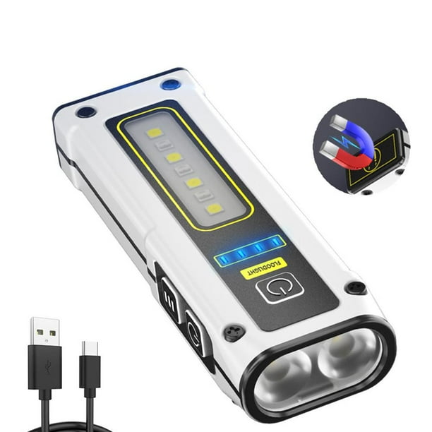 Lámpara Linterna de luz de flash portátil Linterna de camping de 7 engranajes multipropósito (Blanco)