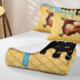 thumbnail image 4 of Erosebridal Light Blue & Black Dripping Waffle Baseball Ice Cream & Glove Graphic Bed Spread Queen,Sport Graphic Queen Coverlet Set for Boys Girls, 4 of 7