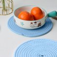 thumbnail image 4 of Woven Round Placemats Thermal Insulation Durables Table Insulation Coasterss Coasterss 3pcs, 4 of 6