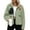 Green, variant on Hueook Flannel Jacket Women European and American Solid Color Lamb Wool Jacket Long Sleeved Hooded Casual Jacket/jacket Beige S