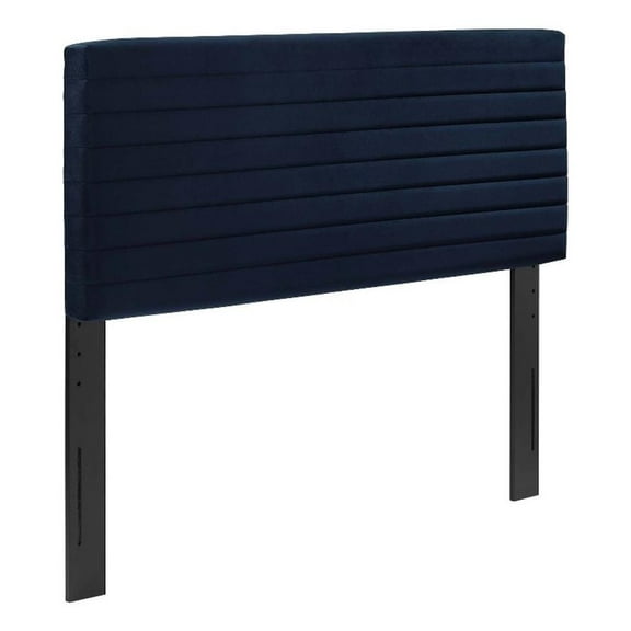 Pemberly Row Performance Velvet King/California King Headboard in Blue