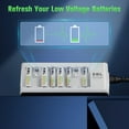 thumbnail image 5 of EBL AA Rechargeable Batteries,12-Pack Double A Battery 2800mAh 1.2V with AA AAA Battery Charger, 5 of 9