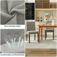 thumbnail image 4 of COZONY 4 PCS Linen Upholstered Dining Chairs Set, Classic Parsons Accent Chairs with Walnut Finish Legs, 250 Lb Capacity,Gray, 4 of 9