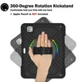 thumbnail image 5 of for iPad Pro 11 5th Gen 2024 Case, Military Grade Silicone Shockproof Heavy Duty Protective Cover for iPad Pro 11 2024 with Handle Strap & Pencil Holder Rotating Stand - Black, 5 of 13