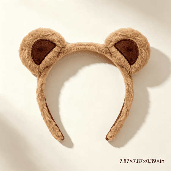 TUWAFE Bear Ears, Animal Headband Plush Halloween Headwear Xmas Themed,Party, bear ears headband for costume