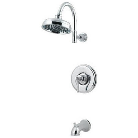 Price Pfister Ashfield Trim Shower - Pfister Ashfield Single Handle Pressure Balance Tub and Shower Trim Kit with Self Cleaning Shower Head, Available in Various Colors