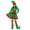 Green, variant on HOWPAY Christmas Elf Costume Women Long Sleeve Helper Mini Dress with Hat Shoes Ears Belt Socks Xmas Holiday Party 8PCS Cosplay Outfits Green M