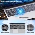 thumbnail image 6 of 17.3" Business Laptop Computer Webcam Office 2024 Windows 11 Intel Quad-Core N5095 Quad-Core Processor 8GB RAM 256GB SSD Backlit Keyboard Wi-Fi Fingerprint Type-C -Silver, 6 of 6