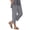 Gray 1, variant on Ladies Cropped Trousers Capri Pants for Women Cotton Linen Petite Tapered Pants Comfy Summer 3/4 Length Trousers Stretchy High Waist Straight Leg Lounge Loose Yoga Beach Capris Pants with Pockets