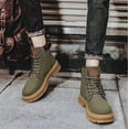 thumbnail image 6 of RotHome Men’s Chukka Ankle Boots Leather Lace-up Platform Chunky Heel Combat Style Non-Slip Treaded Lug Sole Casual Business Work Boot, 6 of 6