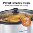 thumbnail image 2 of Hamilton Beach 8 Qt Programmable Slow Cooker, Stoneware Crock with Removable Pot, Stainless Steel, 2 of 8