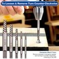 thumbnail image 3 of 14pcs Easy Out Bolt Extractor Kit with Canvas Bag, HSS Left Handed Drill Bit Set and Broken Screw Extractor Set for Removing Stripped Screws, Broken Bolts, Damaged Nuts Easy Outs, 3 of 6