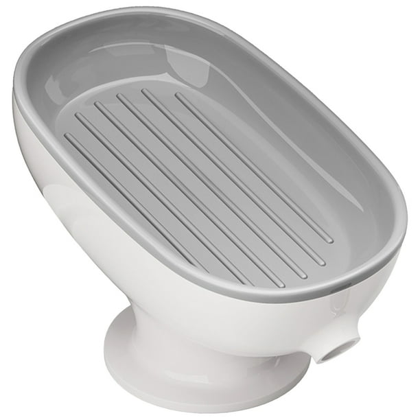 Jabonera de ducha Contenedor de jabón de baño con ventosa Jabonera de drenaje automático