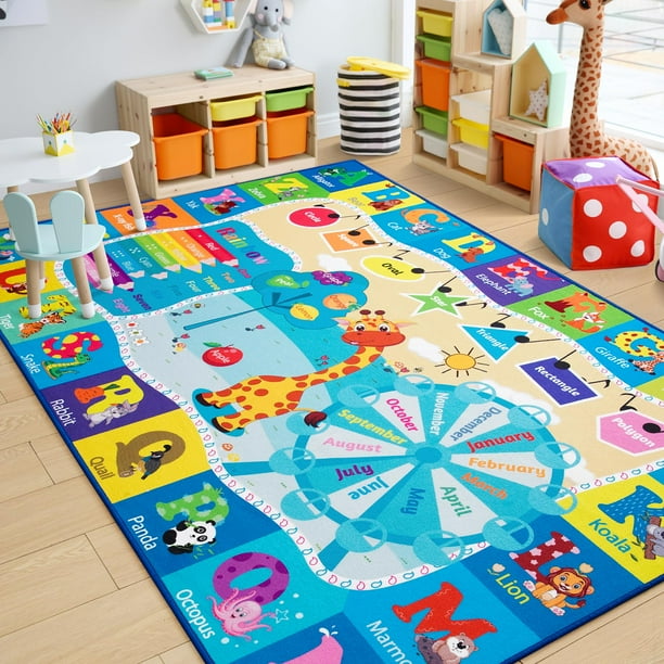 Alfombra de Área Chicrug Educativa para Niños 150x210 cm TPR Antideslizante